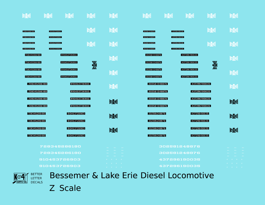 Bessemer and Lake Erie Diesel Locomotive White