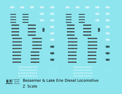 Bessemer and Lake Erie Diesel Locomotive White