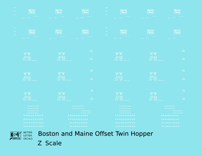Boston and Maine Offset Twin Hopper White