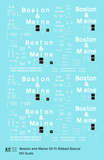 Boston and Maine 50 Ft Ribbed Boxcar White