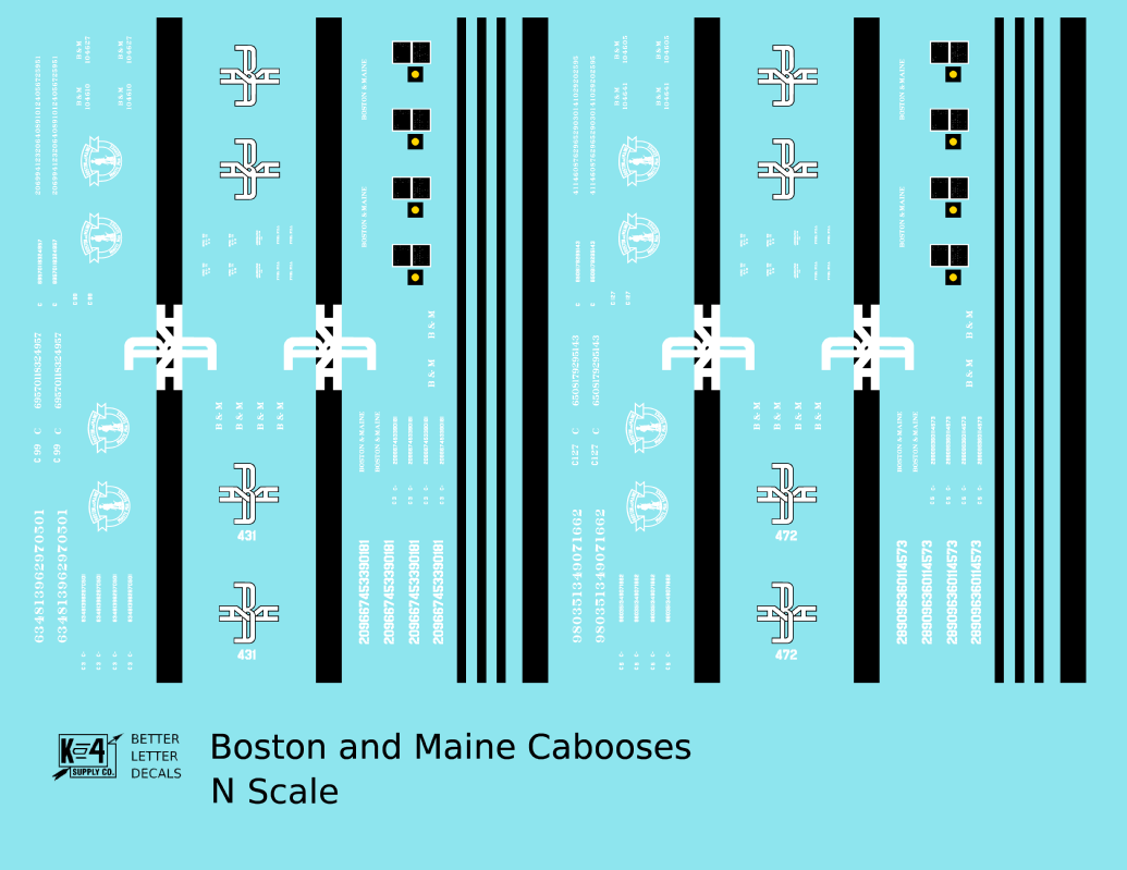 Boston and Maine Caboose White