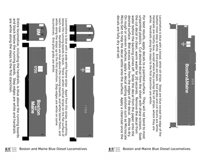 Boston and Maine Diesel Locomotive White 1960-1983
