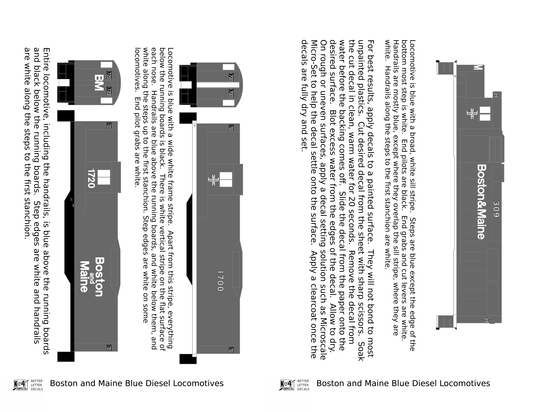 Boston and Maine Diesel Locomotive White 1960-1983