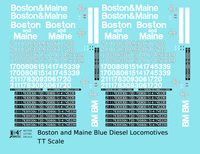 Boston and Maine Diesel Locomotive White 1960-1983