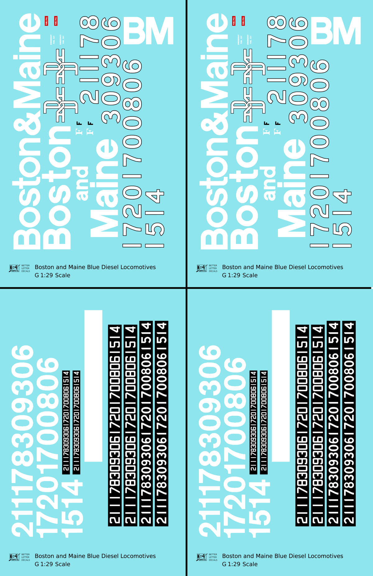 Boston and Maine Diesel Locomotive White 1960-1983