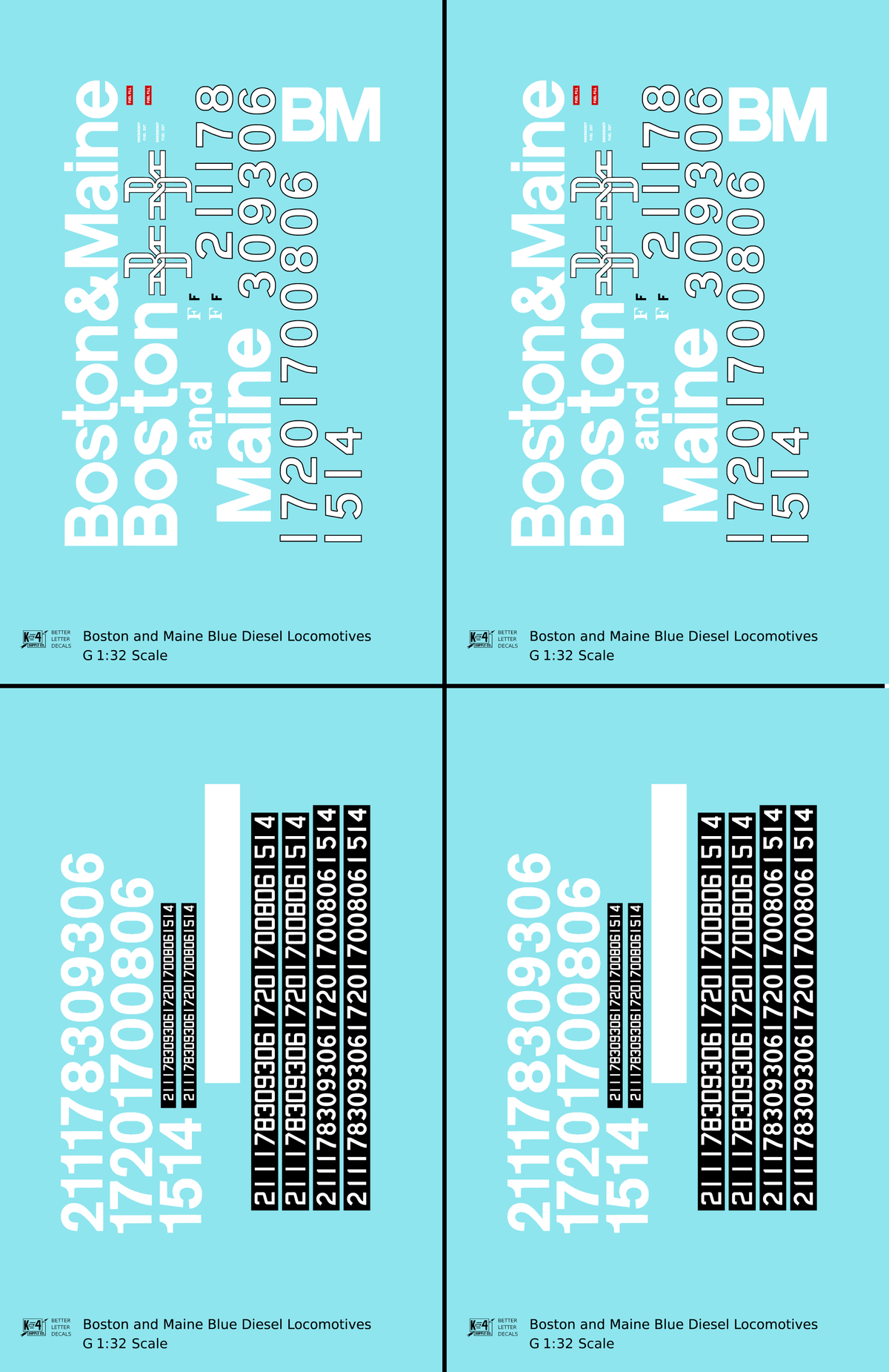 Boston and Maine Diesel Locomotive White 1960-1983