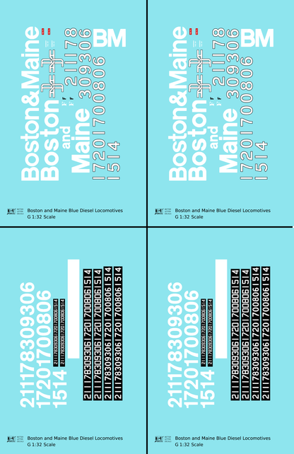 Boston and Maine Diesel Locomotive White 1960-1983