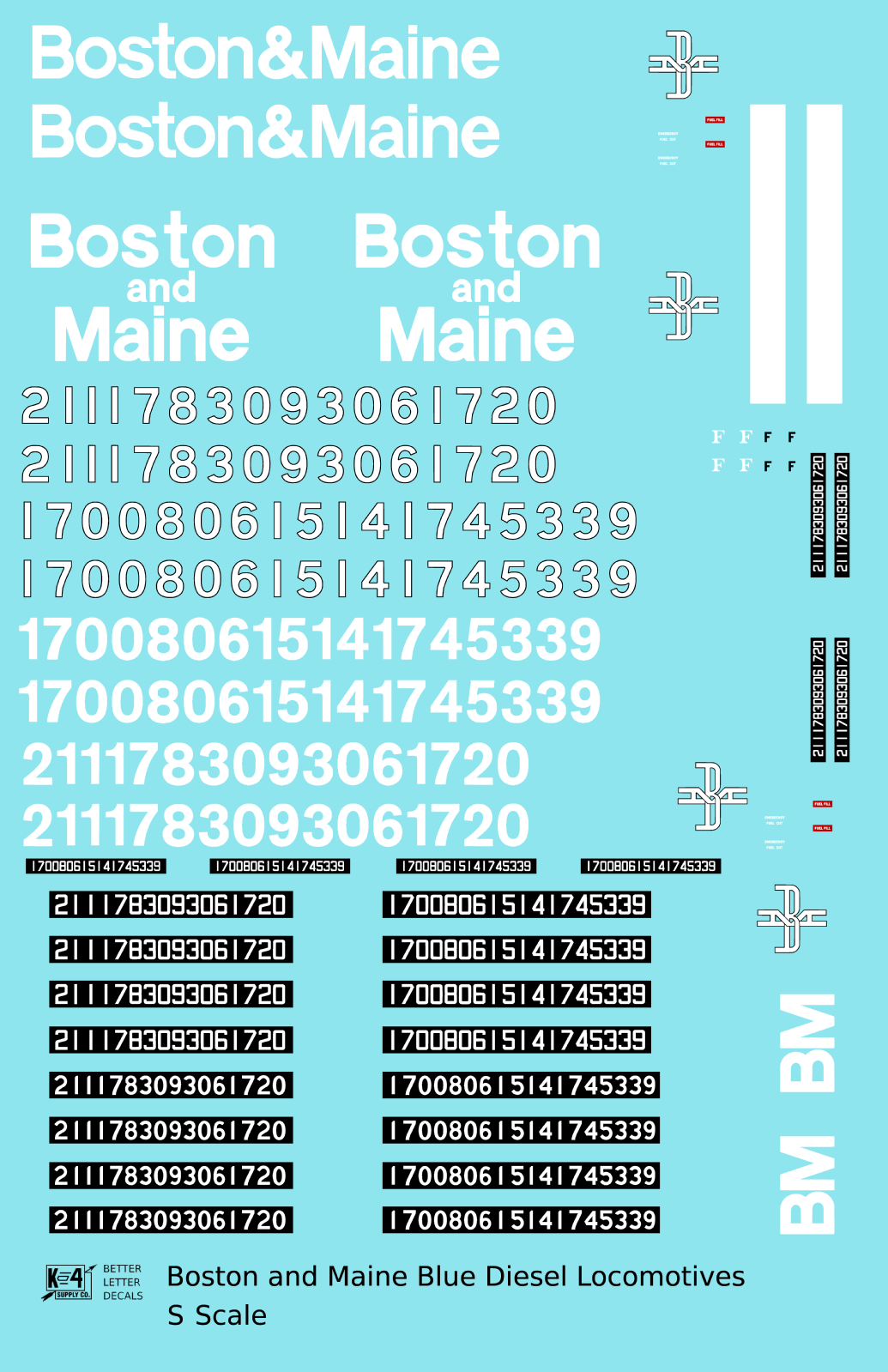 Boston and Maine Diesel Locomotive White 1960-1983