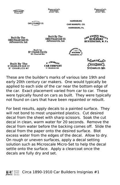 1900 Era Various Car Builder Insignias