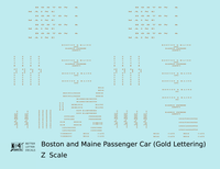 Boston and Maine Standard Passenger Car Bronze Gold