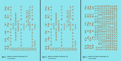 Boston and Maine Standard Passenger Car Bronze Gold