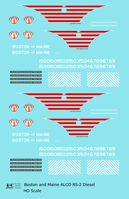 Boston and Maine ALCO RS-2 Locomotive Red and White