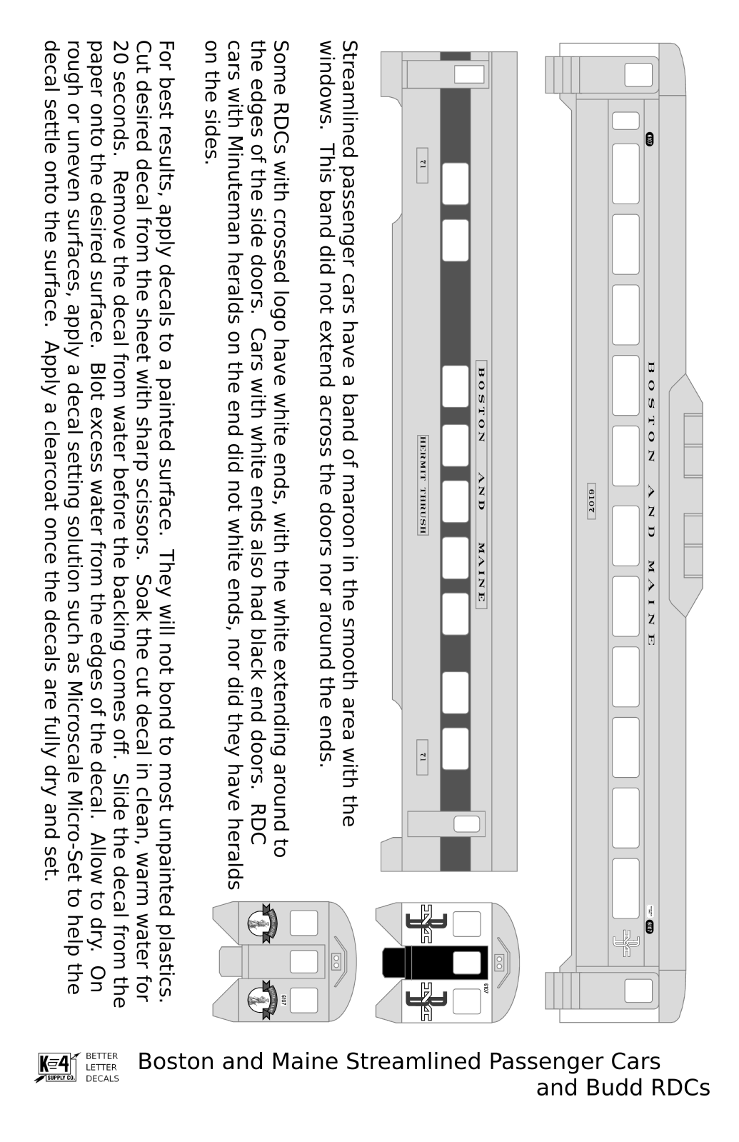 Boston and Maine Streamlined Passenger Car / RDC Black