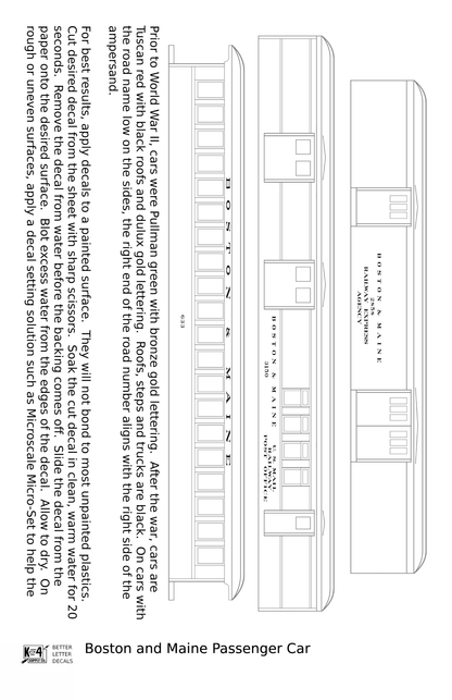 Boston and Maine Standard Passenger Car Dulux Yellow