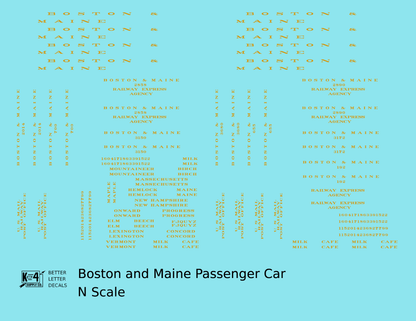 Boston and Maine Standard Passenger Car Dulux Yellow