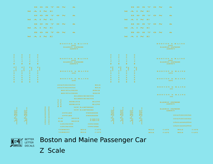Boston and Maine Standard Passenger Car Dulux Yellow