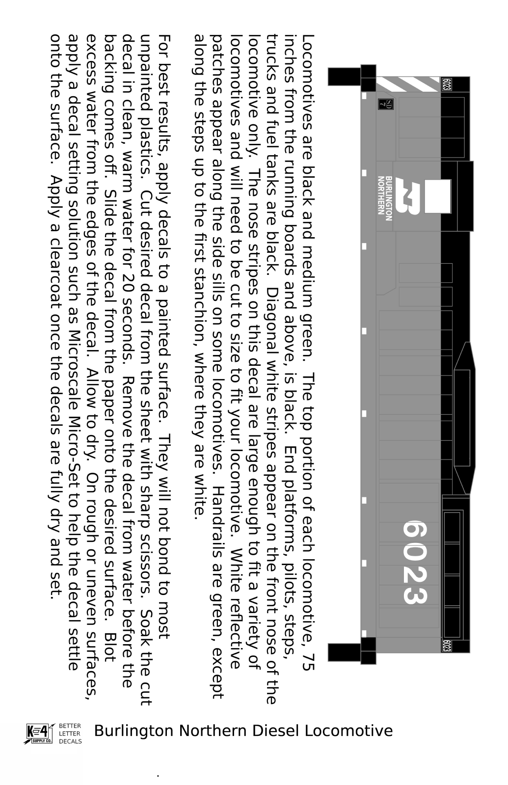 Burlington Northern Diesel Locomotive White