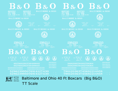Baltimore and Ohio 40 Ft Boxcar White Big B&O