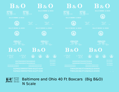 Baltimore and Ohio 40 Ft Boxcar White Big B&O