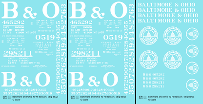 Baltimore and Ohio 40 Ft Boxcar White Big B&O