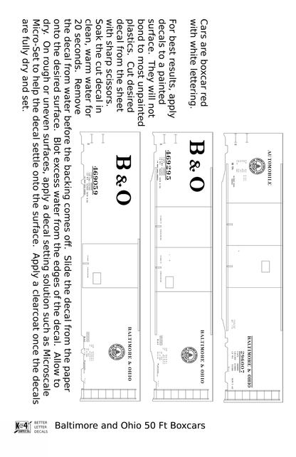 Baltimore and Ohio 50 Ft Boxcar White
