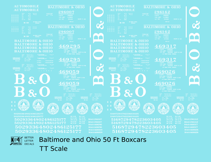 Baltimore and Ohio 50 Ft Boxcar White