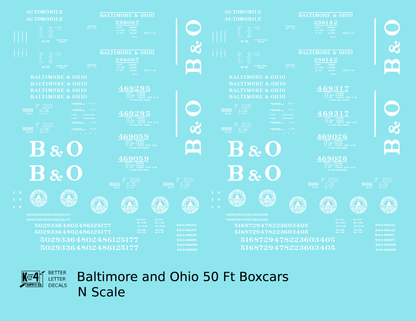 Baltimore and Ohio 50 Ft Boxcar White