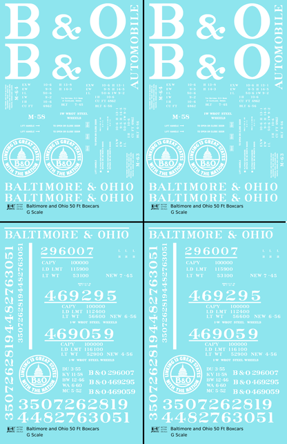 Baltimore and Ohio 50 Ft Boxcar White