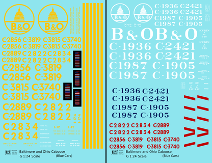 Baltimore and Ohio Blue Caboose Yellow