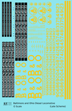 Baltimore and Ohio Diesel Locomotive Yellow Late B & O Scheme - Decal - Choose Scale