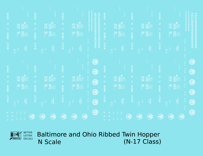 Baltimore and Ohio USRA Twin Hopper White N-17 Class