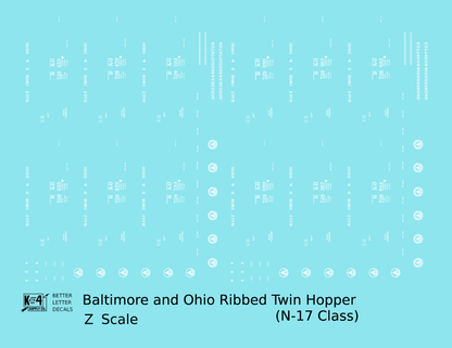 Baltimore and Ohio USRA Twin Hopper White N-17 Class