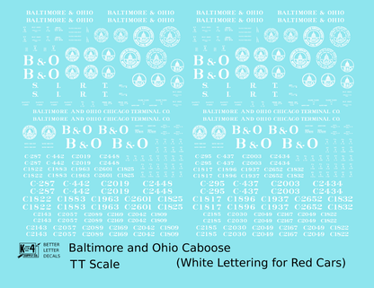 Baltimore and Ohio Red Caboose White