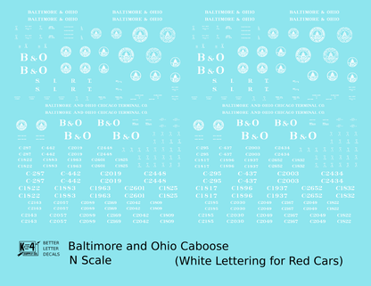 Baltimore and Ohio Red Caboose White