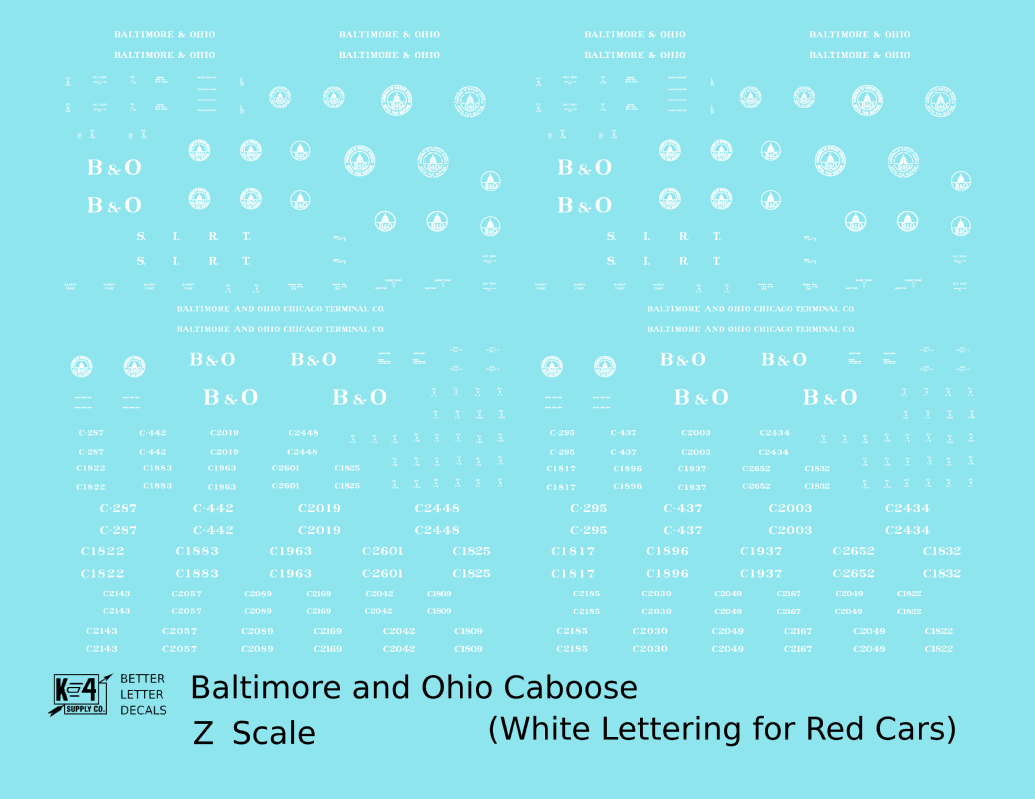 Baltimore and Ohio Red Caboose White