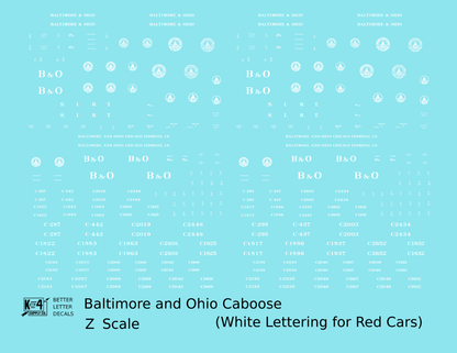 Baltimore and Ohio Red Caboose White