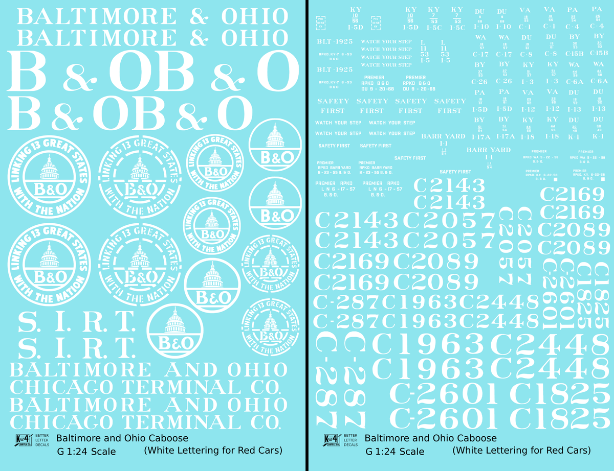 Baltimore and Ohio Red Caboose White