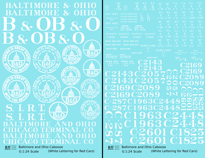 Baltimore and Ohio Red Caboose White