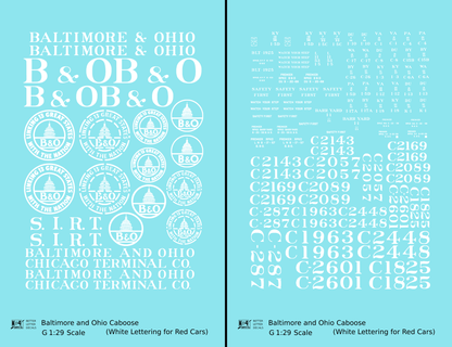 Baltimore and Ohio Red Caboose White