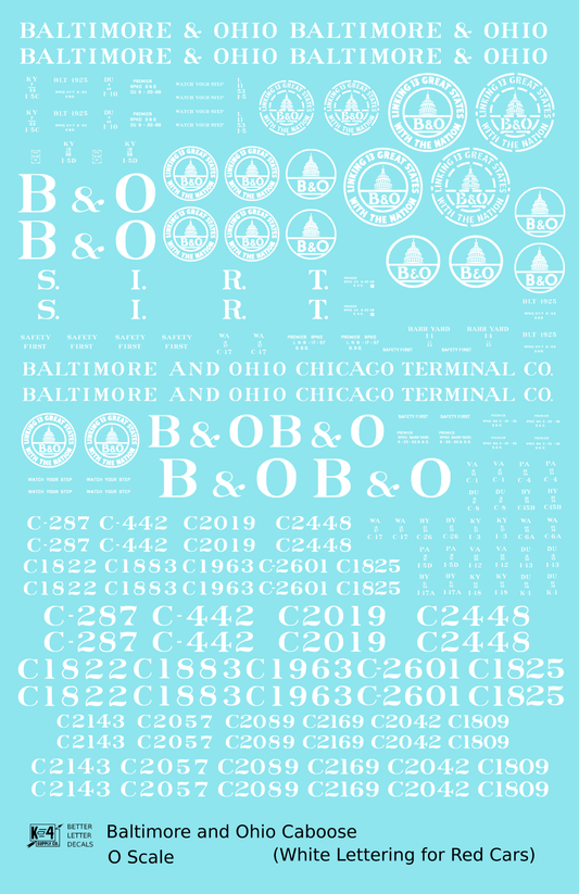 Baltimore and Ohio Red Caboose White