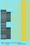 Baltimore and Ohio Diesel Locomotive Yellow Early Freight Scheme - Decal - Choose Scale