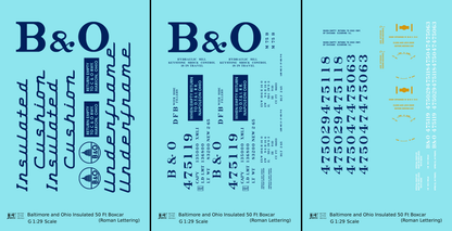 Baltimore and Ohio Insulated Boxcar Dark Blue Roman Lettering