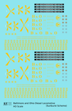 Baltimore and Ohio Diesel Locomotive Yellow Sunburst Scheme