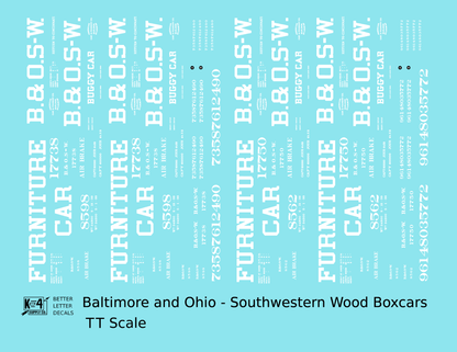 Baltimore and Ohio-Southwest Early Wood Boxcar White