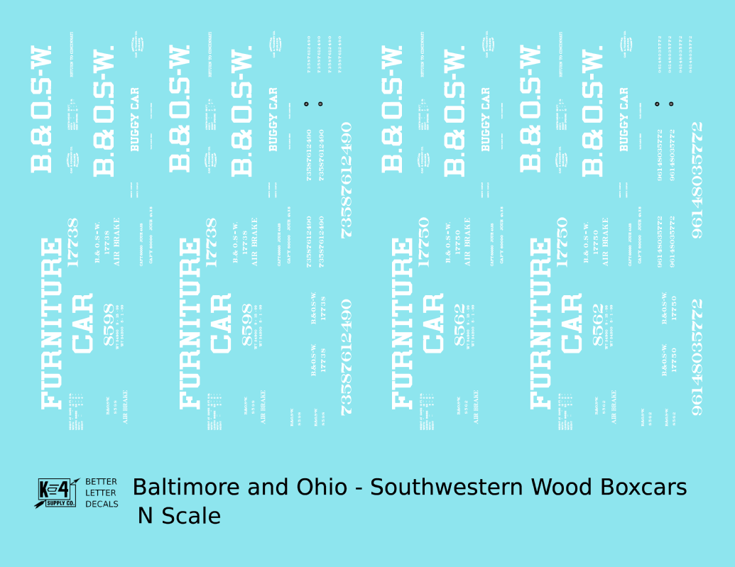 Baltimore and Ohio-Southwest Early Wood Boxcar White