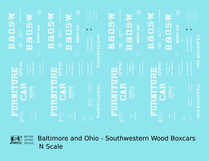 Baltimore and Ohio-Southwest Early Wood Boxcar White