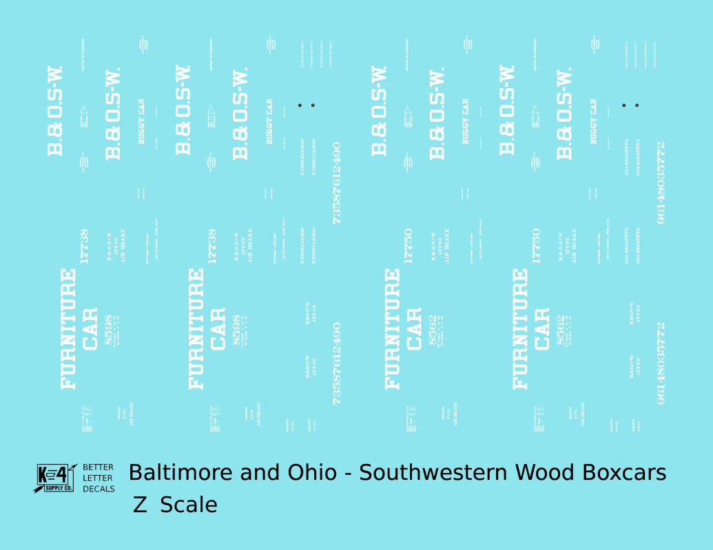 Baltimore and Ohio-Southwest Early Wood Boxcar White