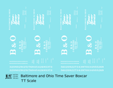 Baltimore and Ohio 40 Ft Boxcar White Time Saver Service