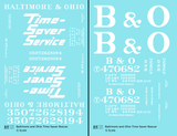 Baltimore and Ohio 40 Ft Boxcar White Time Saver Service