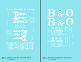 Baltimore and Ohio 40 Ft Boxcar White Time Saver Service